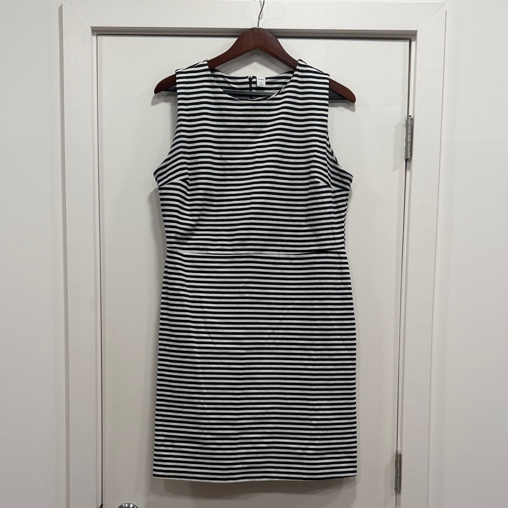 Old Navy Black and White Striped Mini Dress